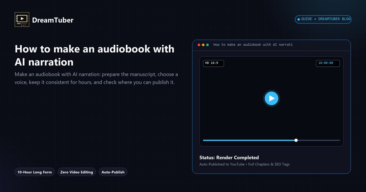 How to make an audiobook with AI narration