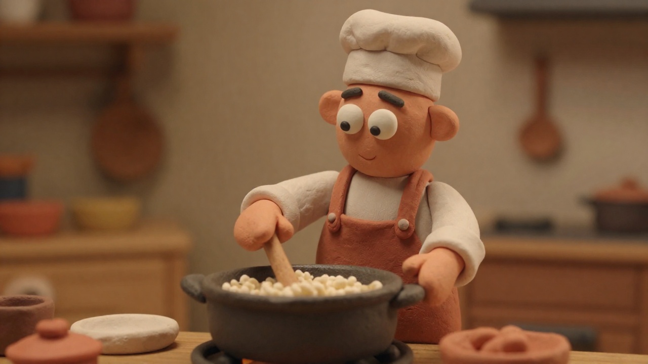 Claymation style sample frame from DreamTuber